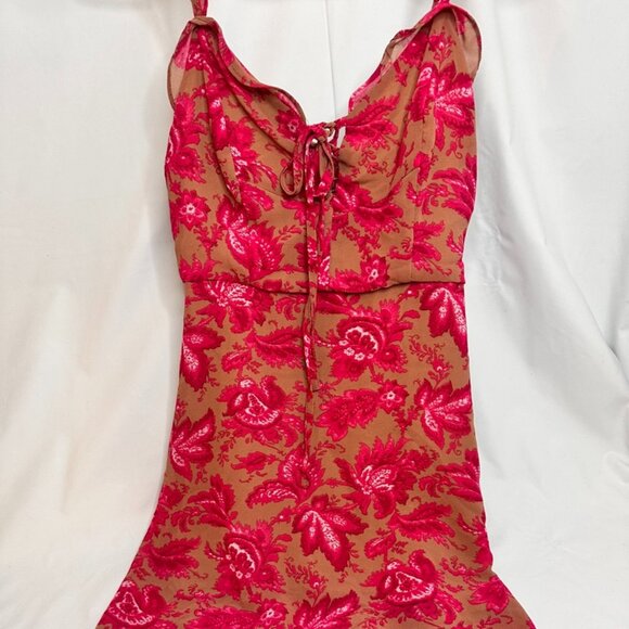 White Fox Boutique Dresses & Skirts - White Fox Boutique Spaghetti-Strap Dress Pink & Tan